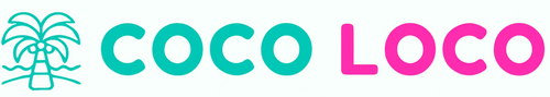 Coco Loco logo with palm tree icon on a white background